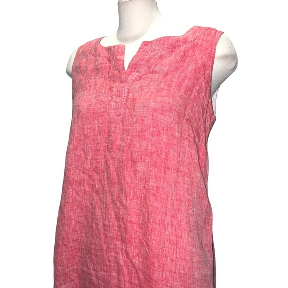 Talbots Linen Shift Dress Seaside Stripe Sleeveless Sz 10 (Medium) Womens Red - Picture 9 of 15
